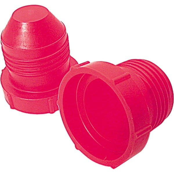 Allstar Plastic -4 AN Plugs; Red -0, 20PK ALL50812